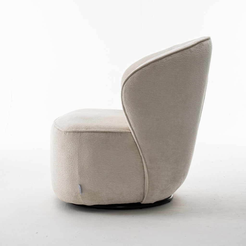 sammy swivel armchair fabric loris #01 cream