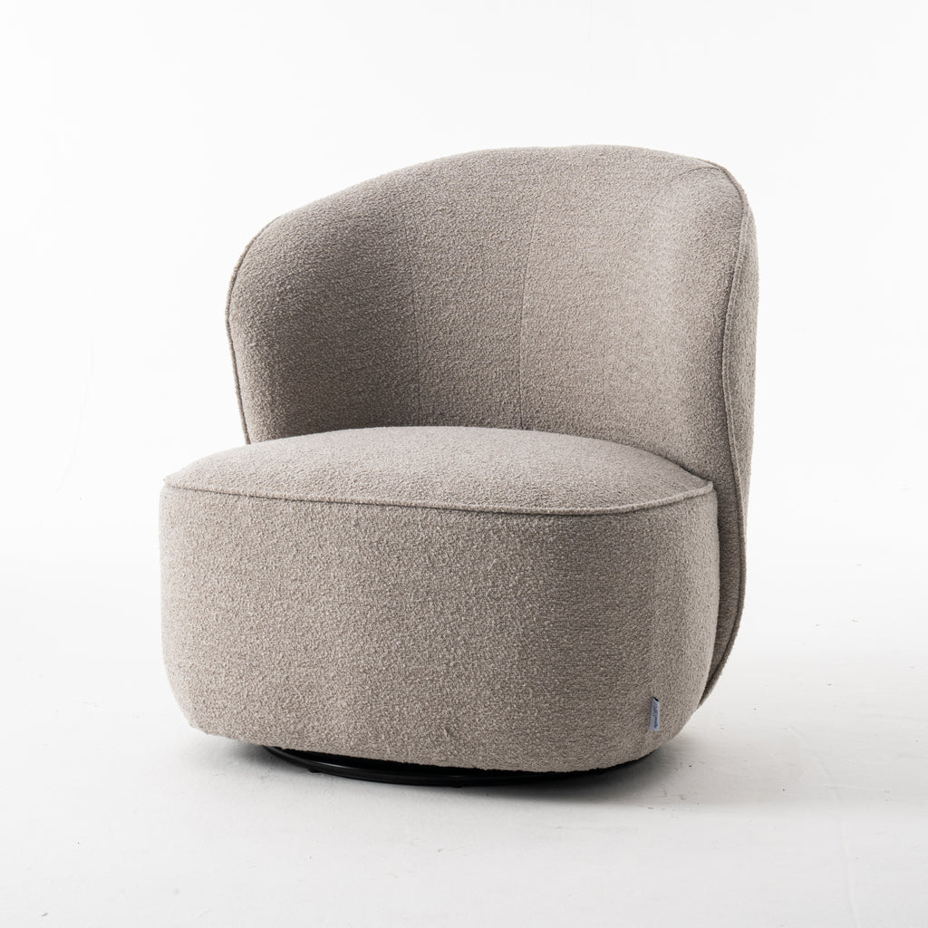 sammy swivel chair fabric teddy #01 natural