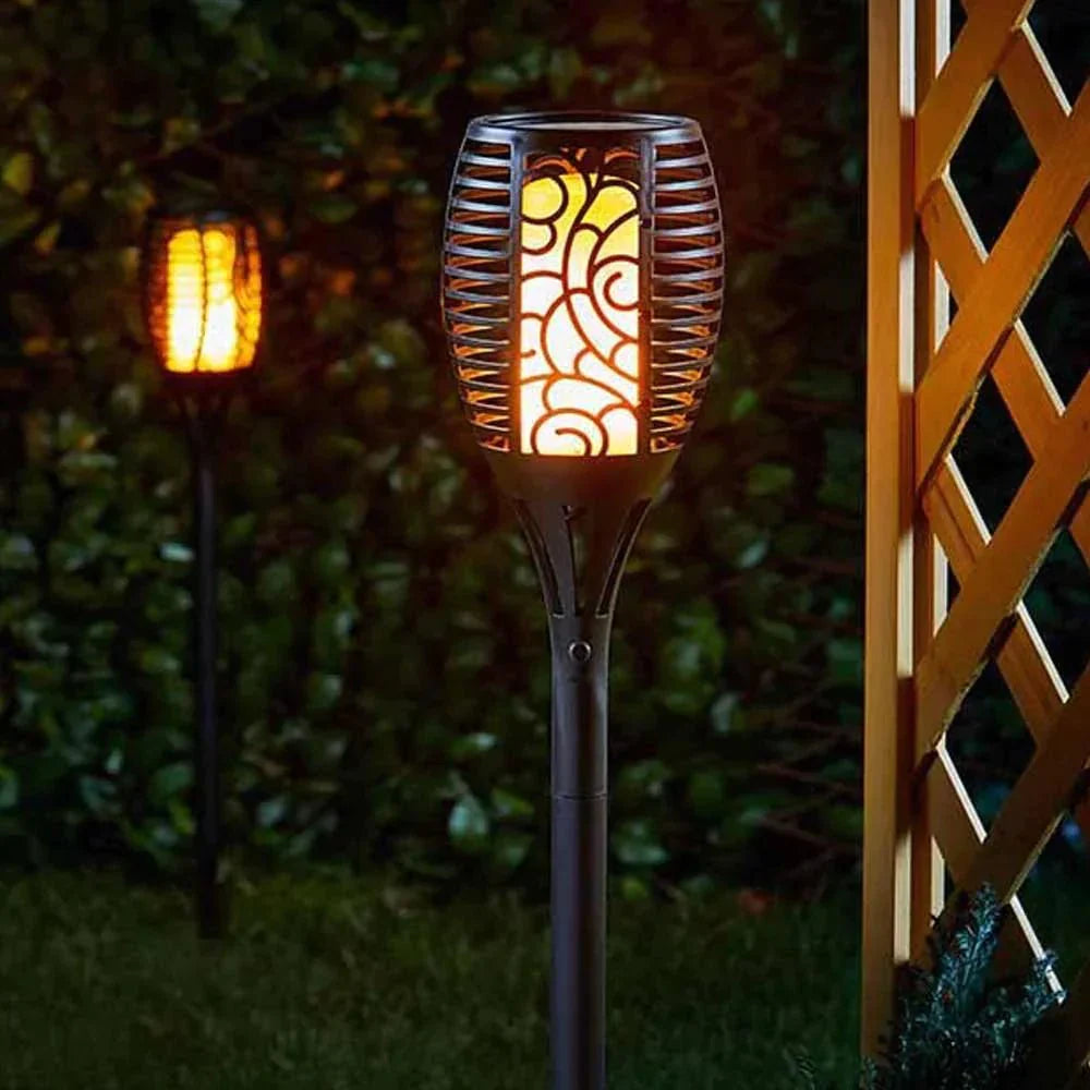 elegant solar-powered outdoor torch