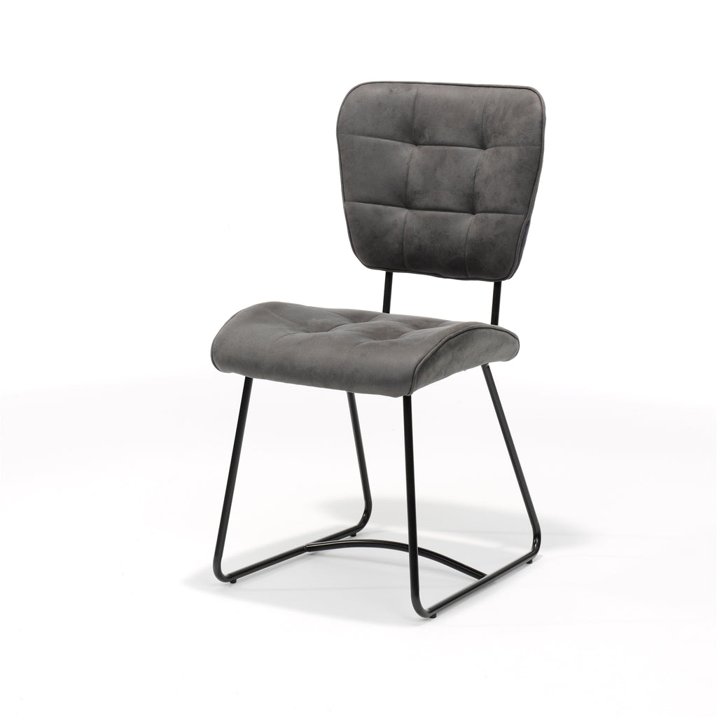 bailey sl chair black - fabric soft anthracite