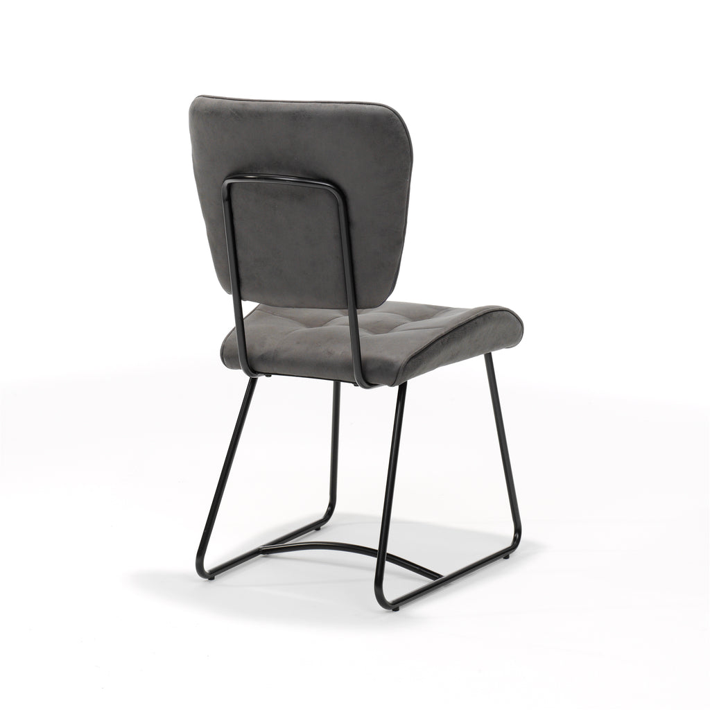 bailey sl chair black - fabric soft anthracite