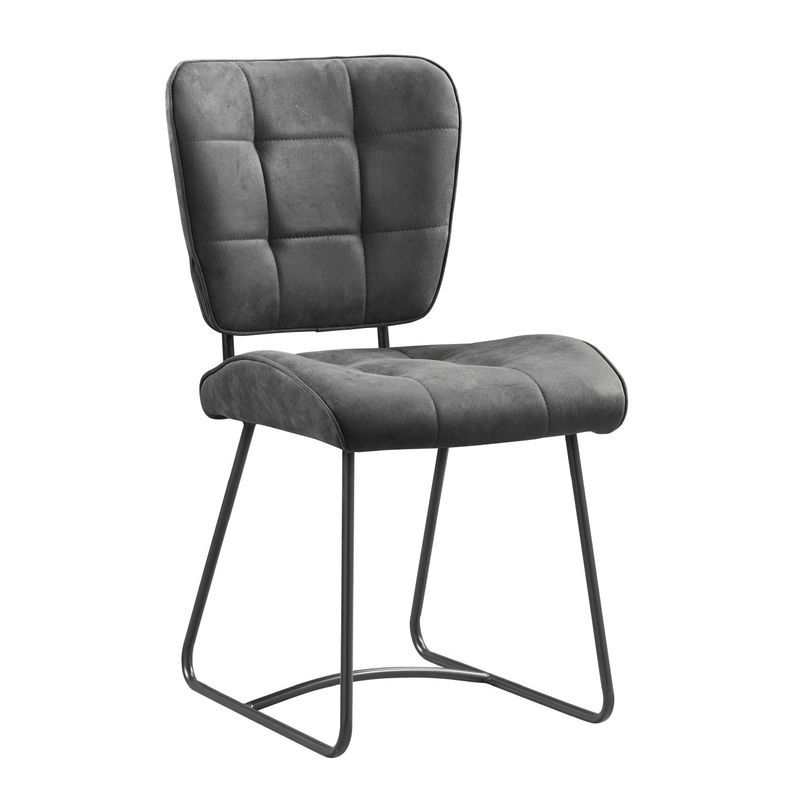 bailey sl chair black - fabric soft anthracite