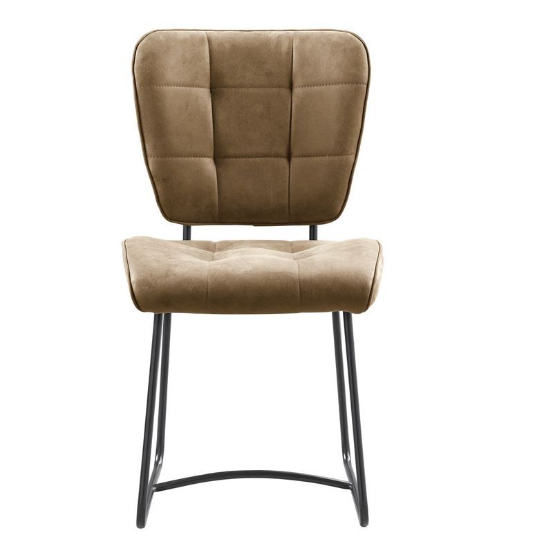 bailey sl chair black - fabric soft cognac