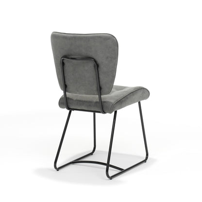 Bailey SL chair black - Soft Steel fabric