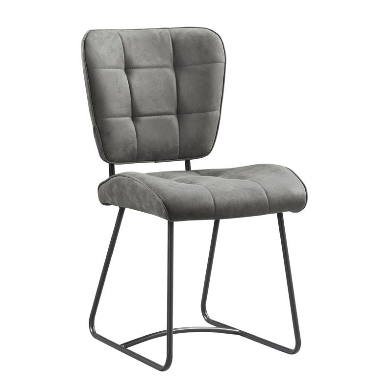 bailey sl chair black - soft steel fabric