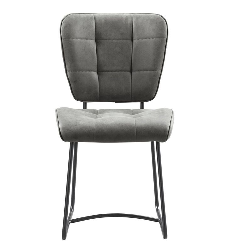 bailey sl chair black - soft steel fabric