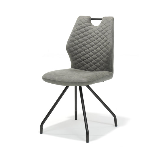 Chair Carlos black Fabric Soft Steel