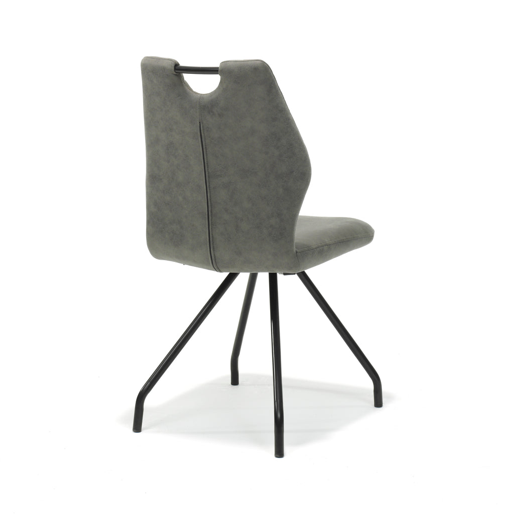 chair carlos zwart stof soft steel