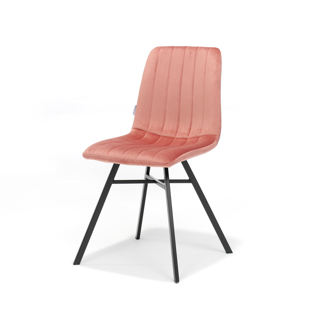 chair dex black - fabric velvet pink