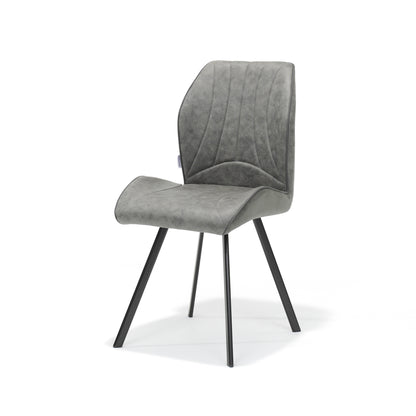 Gana chair black fabric Soft Steel