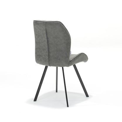 Gana chair black fabric Soft Steel