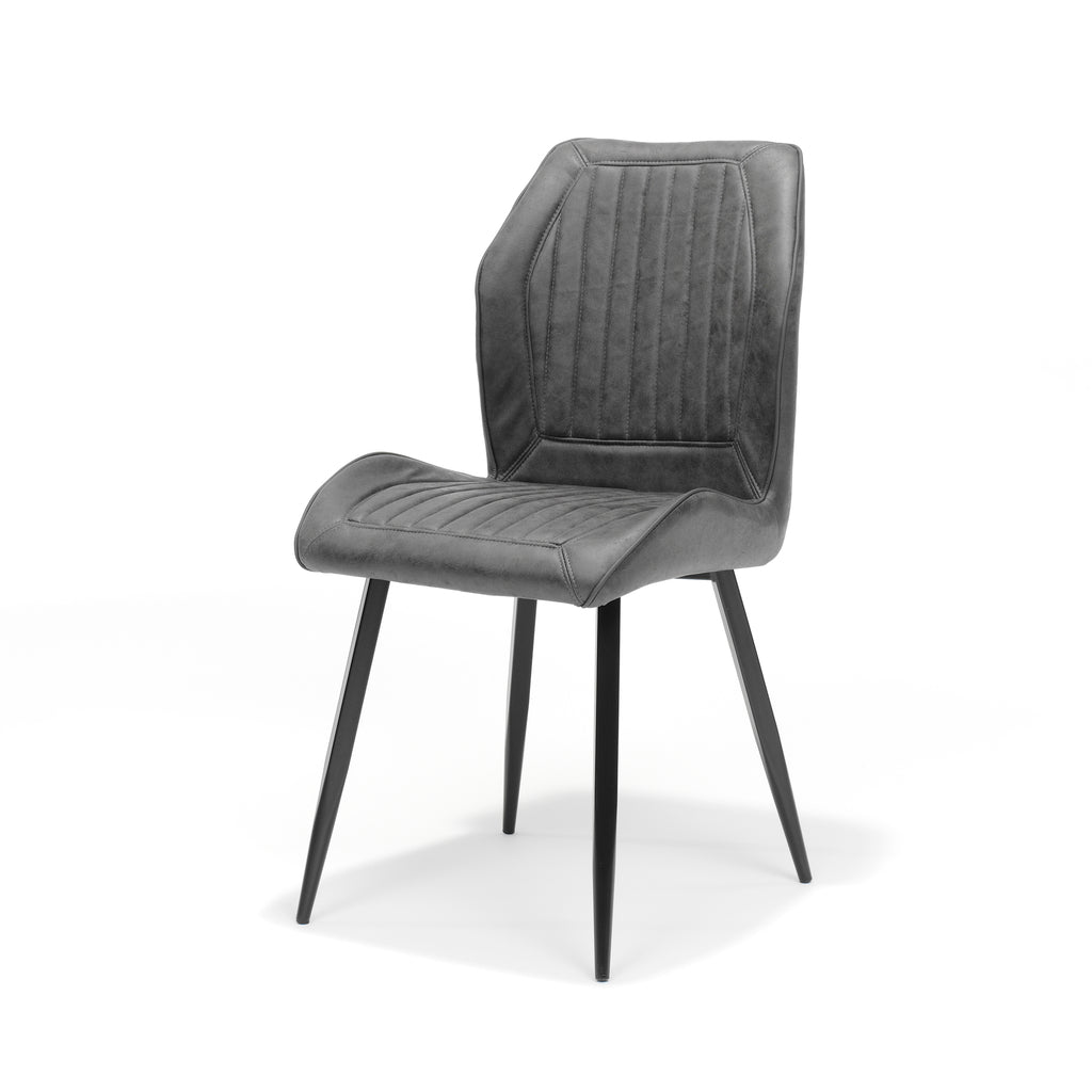 chair girona black fabric soft anthracite