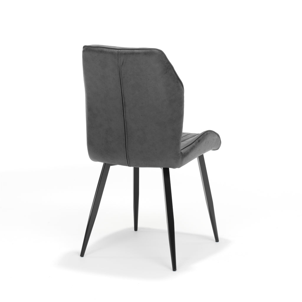 chair girona black fabric soft anthracite