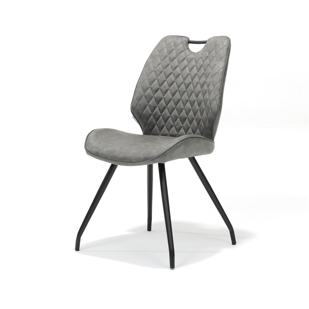 chair hardy black fabric soft steel