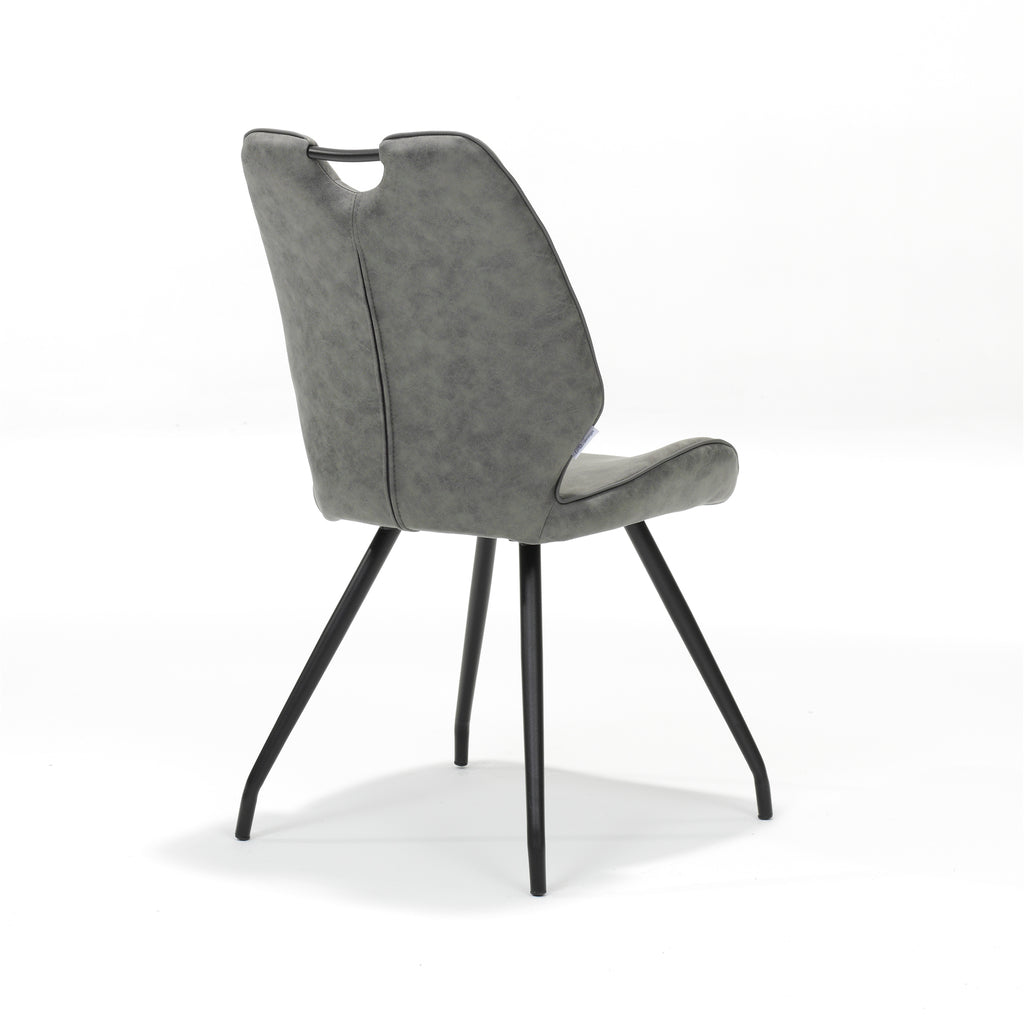 chair hardy black fabric soft steel