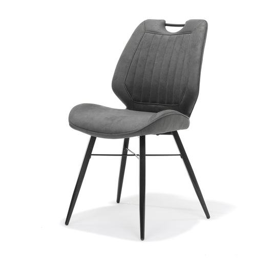 Chair Quattro black fabric Soft Anthracite