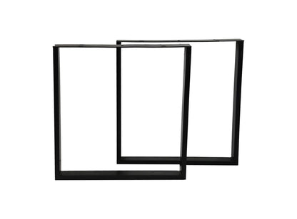 Table legs - U-model - 70x10x72 - Black - Metal - Set of 2