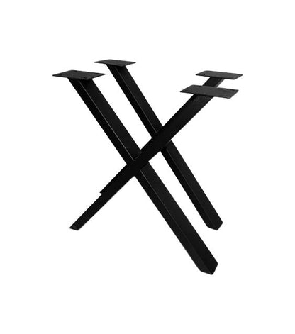 Tafelpoten - X-Model - gepoedercoat zwart metaal - ijzer