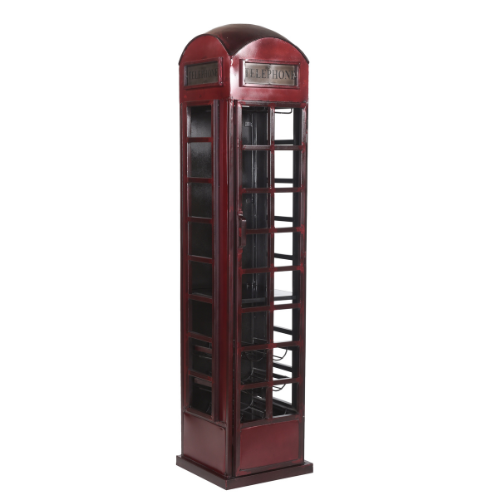 phone booth wine cabinet