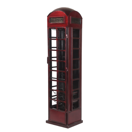 phone booth wine cabinet