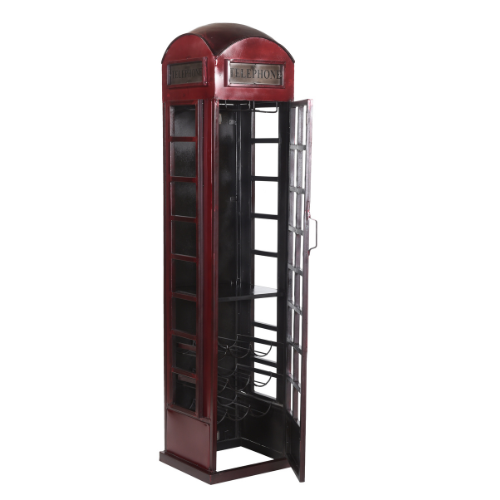 phone booth wine cabinet