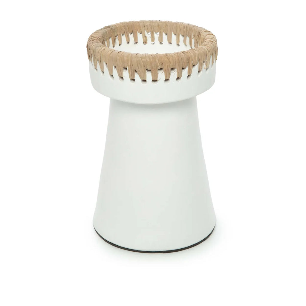 the pretty candle holder - white natural - l