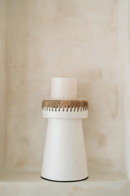 The Pretty Candle Holder - White Natural - L