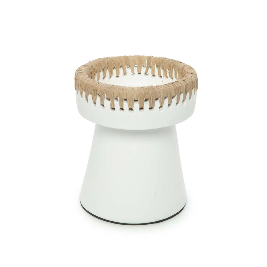 the pretty candle holder - white natural - m