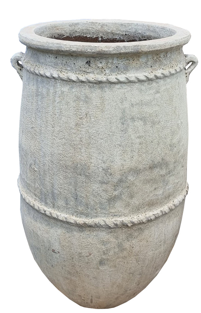 tony grey large ceramic pot round high