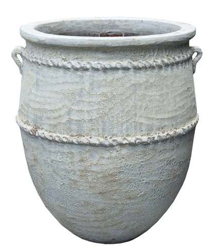 Tony Grey large ceramic pot round low