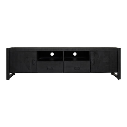 TV cabinet Boaz Black 200 cm | Two doors and two drawers