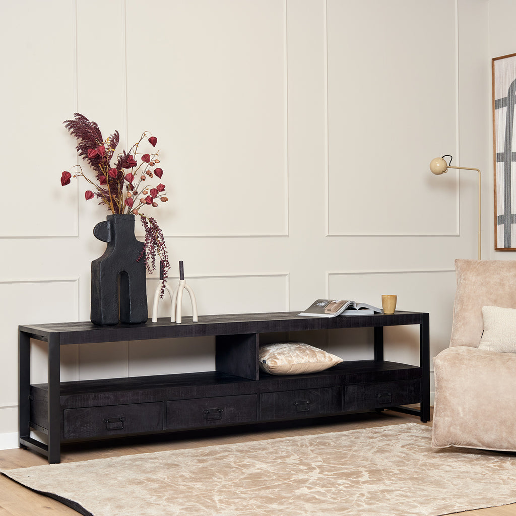 tv cabinet boaz black | 220 cm