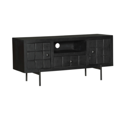 tv cabinet brandy black | 120 cm