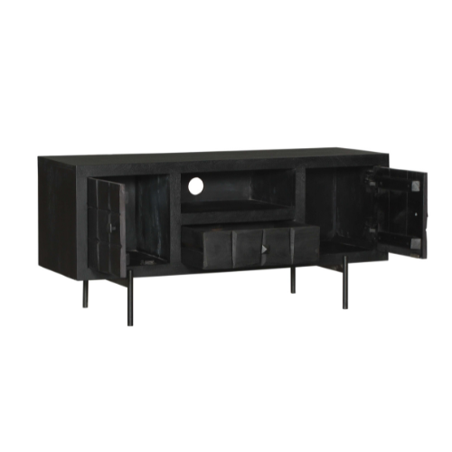 tv cabinet brandy black | 120 cm