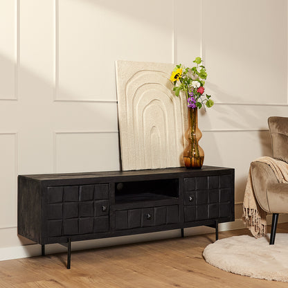 Brandy Black TV cabinet | 150 cm