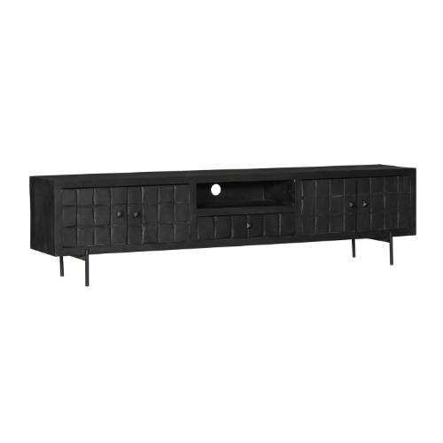 tv cabinet brandy black | 220 cm