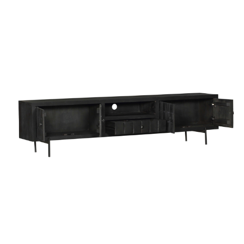 tv cabinet brandy black | 220 cm