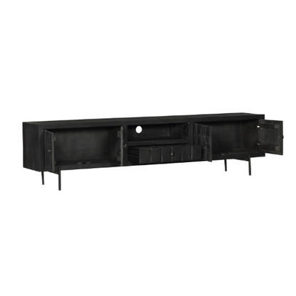 TV cabinet Brandy Black | 220 cm