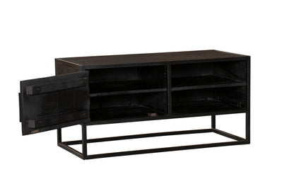 Denver TV cabinet Black 100 cm | Mango wood and steel