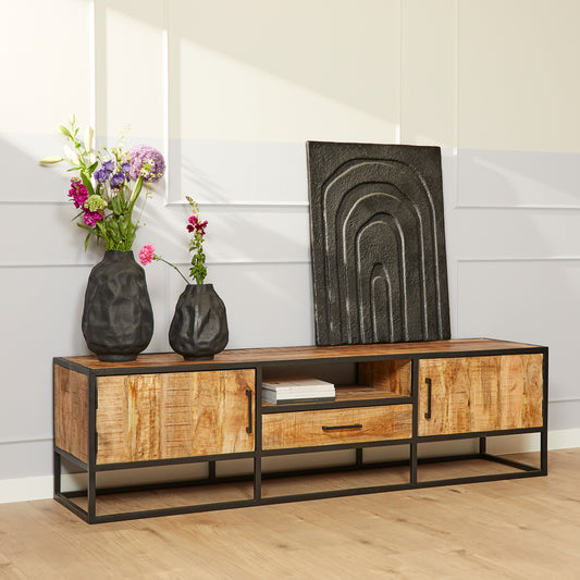 Denver TV cabinet | Mango wood and steel | 180 cm