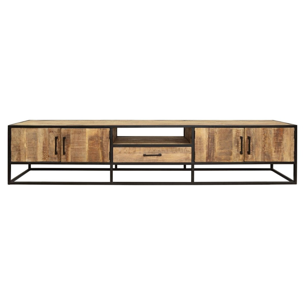 denver tv cabinet | mango wood and steel | 240 cm