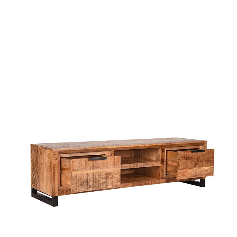 label51 tv-meubel glasgow - ruw - mangohout - 160 cm