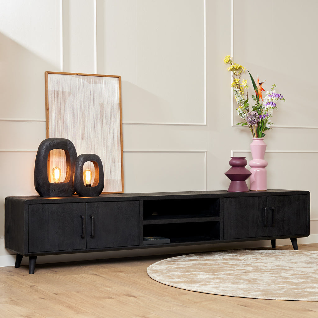 tv cabinet omaha black | 240 cm