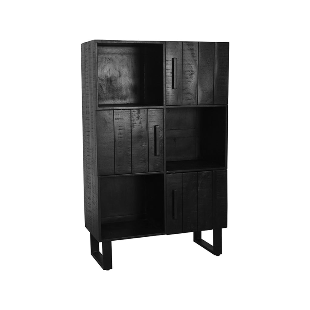 label51 santos storage cabinet - black - mango wood