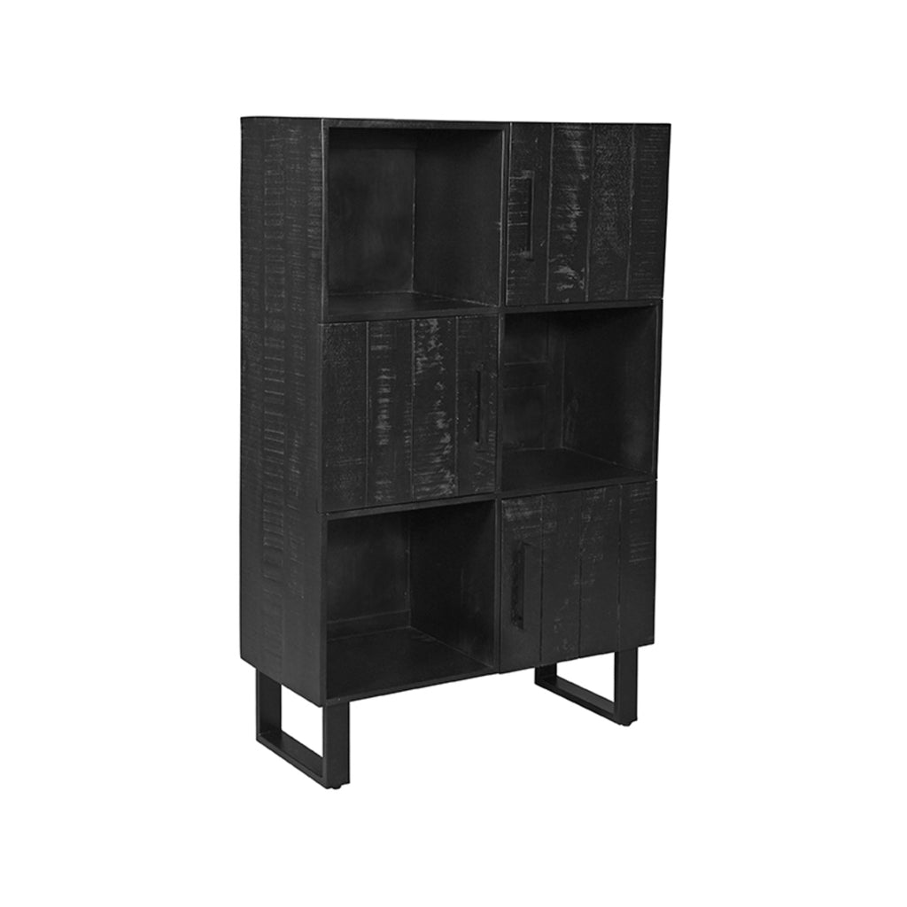 label51 santos storage cabinet - black - mango wood