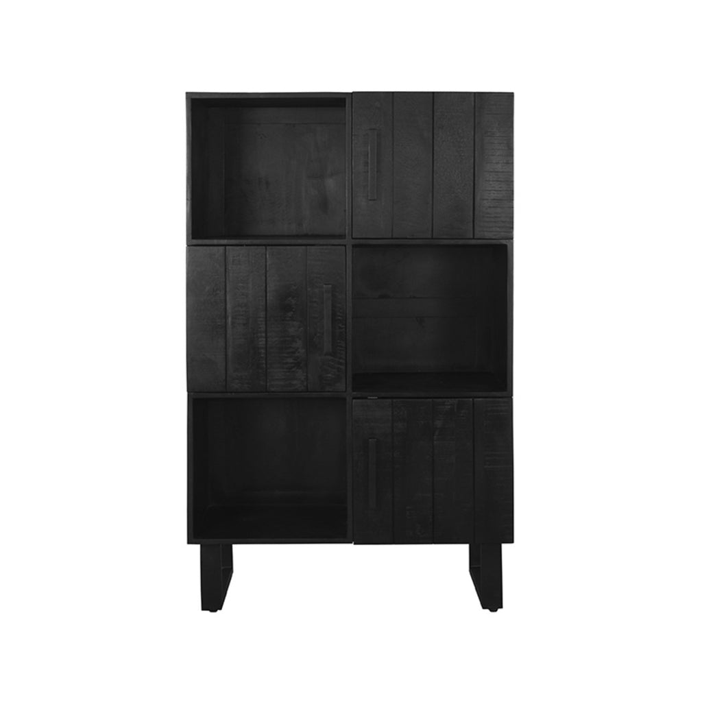 label51 santos storage cabinet - black - mango wood