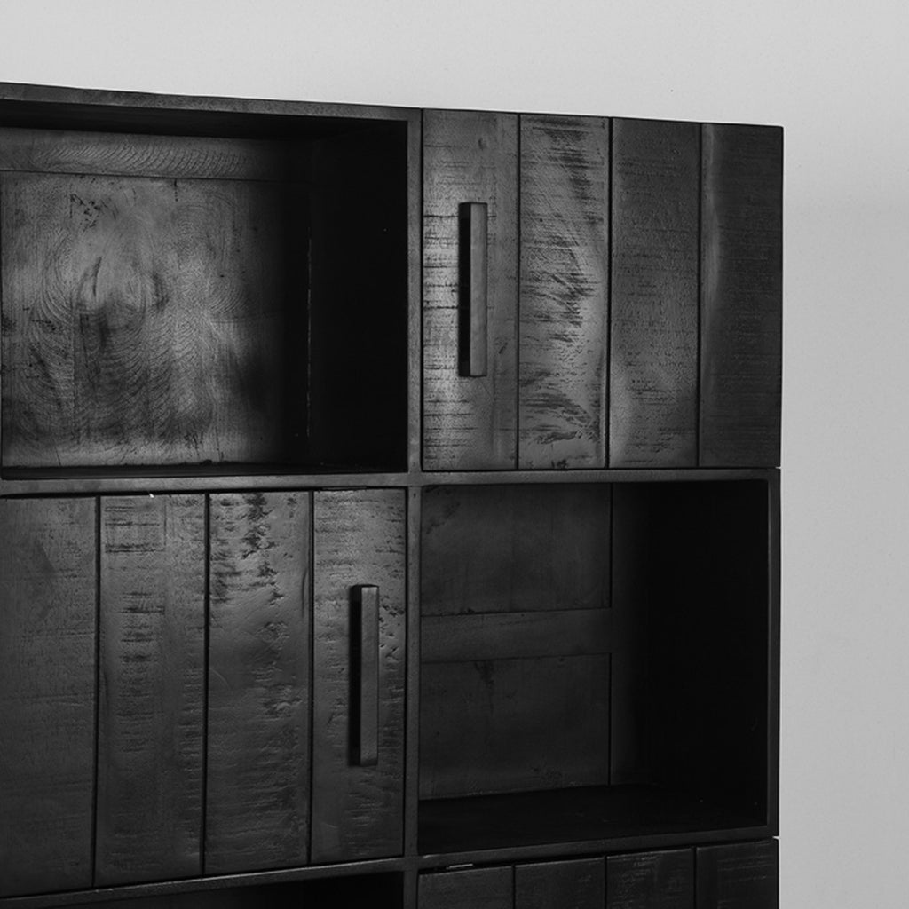 label51 santos storage cabinet - black - mango wood