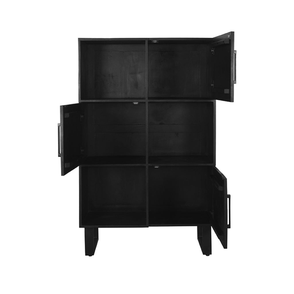 label51 santos storage cabinet - black - mango wood