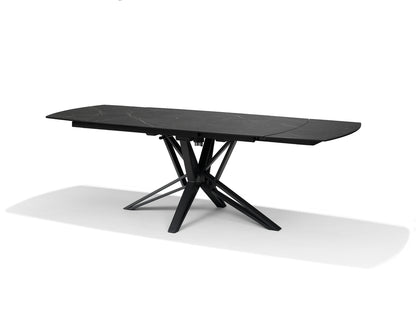 VEGAS Dining Table Deckstone Black Marble 160-240X90 Extendable