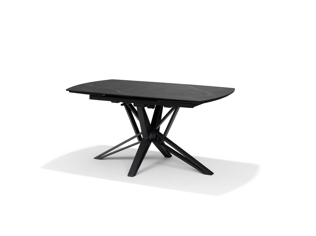 vegas dining table deckstone black marble 160-240x90 extendable